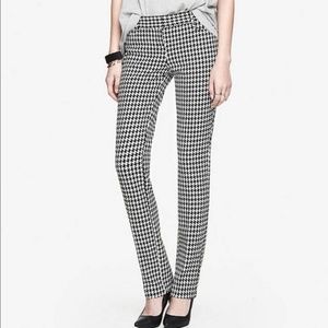 Express houndstooth slim leg columnist pant